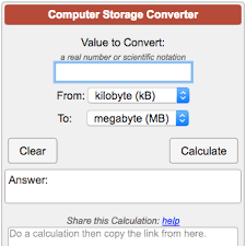 Note that rounding errors may occur, so always check. Computer Storage Units Conversion Calculator