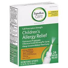Antihistamines can be taken as tablets, capsules, creams, liquids, eye drops or nasal sprays, depending on which part of. Signature Care Allergy Relief Childrens Nasal Spray Fluticasone Propionate 50mcg 34 Fl Oz Safeway