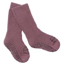 GoBabyGo Non-slip Terry socks misty plum