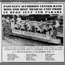 EDWARD MANFRA JR.- Pascales Accordion Center Band, July 4th Parade Float