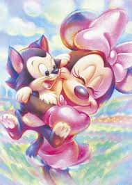 Minnie And Figaro Of All Characters Disney Characters Minnie Mouse Minnie Mouse Disney Art