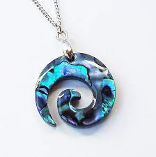 Nz Paua Shell Maori Koru Necklace From Shopnz Com Paua Shell Necklace Matching Earrings