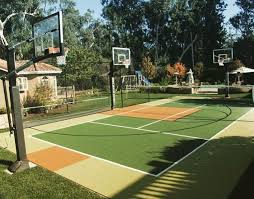 With a backyard basketball court, you can practice shooting hoops late at night or play games early in the morning. Design Ideas Backyard Basketball Court Allsport America Inc
