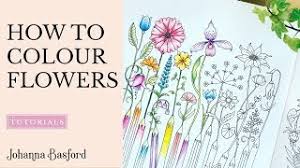 1077 colourless blender 1098 artichoke 1097. Tutorial 5 Ways To Colour Flowers Johanna Basford Johanna Basford