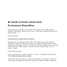 Maybe you would like to learn more about one of these? Ceramah Tentang Bulan Ramadhan Penuh Berkah Singkat