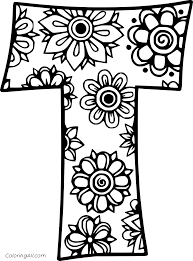 Check spelling or type a new query. Letter T With Flower Patterns Coloring Page Coloringall