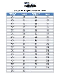 aim conversion chart aim pro walleye series