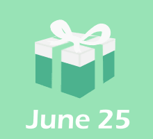You share a birthday with no one at this time. June 25 Birthdays