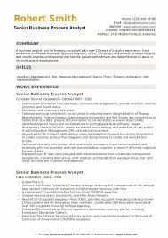 Senior Business Process Analyst Resume Samples Qwikresume
