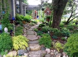 Down A Garden Path With Constance Landscaping On A Hill Shade Garden Garden Totems