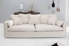 Grosses 3er Sofa Heaven 215cm Natur Leinenstoff Abnehmbarer Bezug Hussensofa Grosses Sofa 3er Sofa Und Sofa