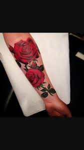 Pin By Laura Acrey On Tattoo Designs Rose Tattoos For Women Neck Tattoo Red Rose Tattoo