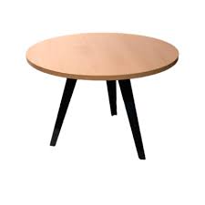 43cm h x 120cm w x 59cm d Ct03 Tripod Coffee Table Black Beech And White Top Inspire Hire