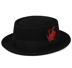 Hot 100 Wool Felt Fedora Hats For Women Flat Top Pork Pie Hat Vintage Fashion Ladies Black Wine Red Woolen Hat With F Fedora Hat Women Pork Pie Hat Dress Hats