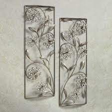 Pearlette Metal Wall Art Panel Set Silver Wall Decor Metal Wall Art Panels Silver Wall Art