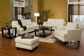 Cream Leather Sofa Set Samuel
