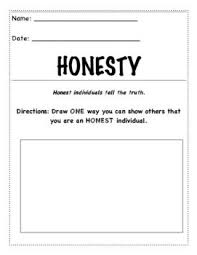 Character Education Honesty Worksheet Character Education Honesty Lesson Honesty