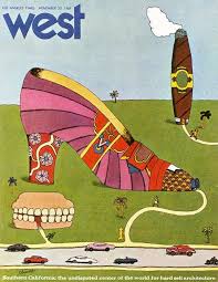 Obra Oeste Para Los Angeles Times Autor Seymour Chwast Ano 1969 Tecnica Ilustracion Estilo Push Pin Seymour Chwast Retro Illustration Illustration Design