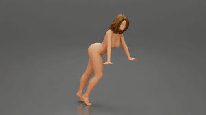 Archivo 3D Chica desnuda se apoya en el coche con las manos・Objeto  imprimible en 3D para descargar・Cults