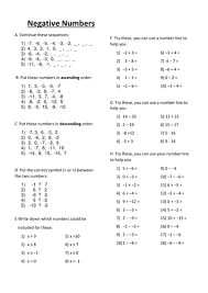 And voice 6.36 regular verbs: Negative Numbers Worksheet Teaching Resources