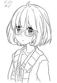 Anime is a style of film, cartoon and television animation originated from or associated with japan. Kuriyama Mirai In Anime Coloring Page Free Printable Coloring Pages For Kids
