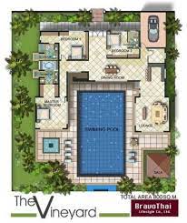22 Ideas For House Plans With Pool Courtyards Pool House Plans Courtyard House Plans U Shaped House Plans