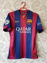 Barcelona barca spain 2014/2015 football shirt jersey away nike original size s. Barcelona Home Football Shirt 2014 2015 Sponsored By Qatar Airways