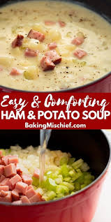 Easy And Comforting Ham And Potato Soup Ham And Potato Soup Homemade Soup Easy Soup Recipes
