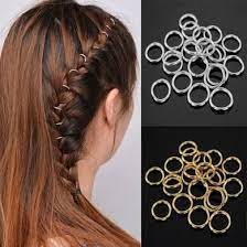 80 Pieces Hair Clip Rings Decorations Braid Hair Loop Headband Braided Hairstyles Hair Styles Hair Beads