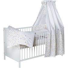 Es verfügt über eine praktische ausführung. Komplett Kinderbett Conny Teddystar 5 Tlg Kinderbett Matratze Himmelstange Nestchen Bettwasche Kiefer Massiv Weiss Lackiert 70 X 140 Cm Schardt Mytoys