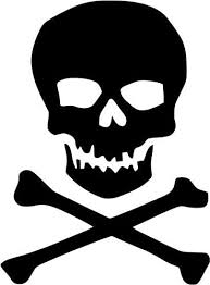 Feel free to print and color from the best 39+ skull and crossbones coloring pages at getcolorings.com. Amazon Com Pirate Jolly Roger Crossbones Skull Vinyl Decal Sticker 6 Tall Matte Black Color Arts Crafts Sewing