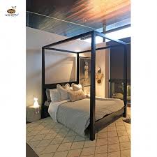 Four post black wood canopy bed. 5 Beautiful Four Poster Bed Inspirations For Your Master Bedroom