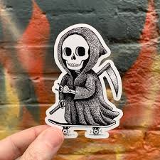 High quality grim reaper memes inspired photographic prints by independent artists. Skate Or Die Sticker Quote Sticker Grim Reaper Skateboard Stickers Laptop Stickers Waterbottle Sticker Aesthetic Stickers Vinyl Stickers Stickers Embellishments Lifepharmafze Com