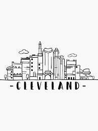 Download 1,524 skyline sticker stock illustrations, vectors & clipart for free or amazingly low rates! Cleveland Ohio Skyline Cityscape Travel Sticker By Duxdesign City Drawing Cleveland Skyline Travel Stickers
