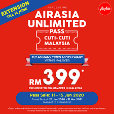 Discount automatically applied in cart. Airasia On Twitter Last Day To Purchase The Rm399 Airasia Unlimited Pass At Https T Co Wcaj4xi1tm And Your Chance To Fly As Many Times As You Can Within Malaysia Pass Sale 11 15 June 2020