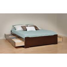 Six large drawers positioned below the bed. Prepac Mate S Full Platform Storage Bed With 6 Drawers In Espresso The Home Depot Canada