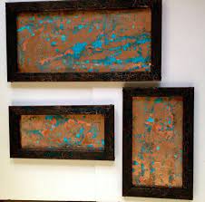 These placements are trusted, often creating the perfect, balanced compositions for wall decor. Copper Wall Art Blue Patina Splatter 3 Piece Set Black Etsy In 2021 Copper Wall Art Copper Wall Cross Wall Art