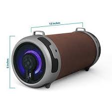 Tyler Portable Wireless Bluetooth Stereo Cylinder Speaker Tws401br With Led Light Fm Radi Best Portable Bluetooth Speaker Bluetooth Bluetooth Speakers Portable