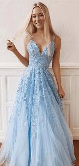 Light Blue Prom Dress 2020 Evening Dress Winter Formal Dress Pageant Dance Dresses Graduation Light Blue Prom Dress Blue Lace Prom Dress Prom Dresses Blue