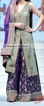 Pistachio Green Purple Open Shirt Sharara Pakistani Fashion 2020 Bridal Dresses Formal Wear Anarkali Party Clothing Trendy Dresses Formal Fashion Dresses Formal Trendy Dresses