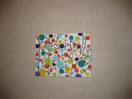 Mal Idee Fur Kinder Zweige Und Bunte Punkte Statt Bluten Motive Zum Malen Leinwand Malerei Diy Leinwand Malen