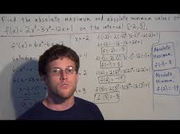 Find the first derivative of function \( f \) step 2: Absolute Maximum And Minimum Values Of A Function Calculus I Youtube