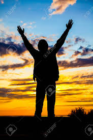 Happy Man Silhouette With Hands Up On The Sunset Background Stock Photo Picture And Royalty Free Image Image 45265854 Get your team aligned with all the tools you need on one secure, reliable video platform. happy man silhouette with hands up on the sunset background
