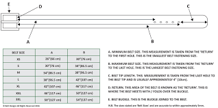 Belt Diagram And Size Guide Belt Designs