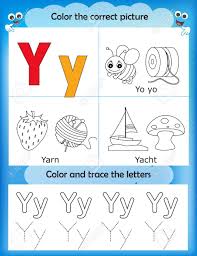 There are tons of great resources for free printable color pages online. Alphabet Learning Letters Coloring Graphics Printable Worksheet For Preschool Kindergarten Kids Letter Y Royalty Free Cliparts Vectors And Stock Illustration Image 62401695