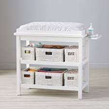 Wonderful Wicker Large Changer Basket The Land Of Nod Nursery Organization Changing Table Baby Changing Tables Nursery Changing Table