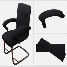 The set of two covers easily stretch to fit the armrest of chairs, sofas, love seats, or recliners. 1 Pair Stretch Spandex Armrest Covers Removable Polyester Office Computer Chair Armrest Cover Elbow Arm Rest Covering Buy At The Price Of 2 96 In Aliexpress Com Imall Com