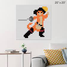 Puss in Boots Pixel Art Wall Poster - Build Your Own with Bricks! - BRIK