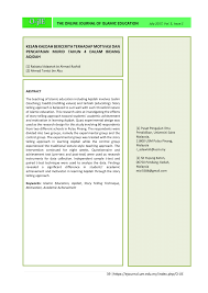 Walaupun kementerian pendidikan malaysia (kpm). Pdf The Online Journal Of Islamic Education