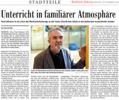 Verabschiedung Von Paul Schlosser Freie Christliche Schule Freiburg